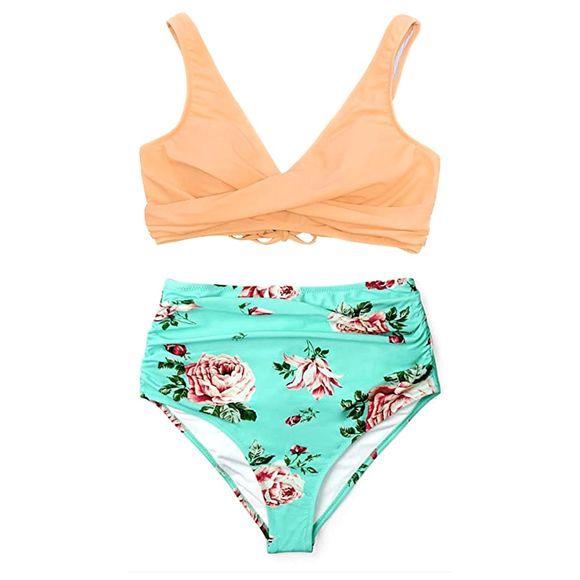 Cupshe Other - Cupshe Peach & Floral Bikini